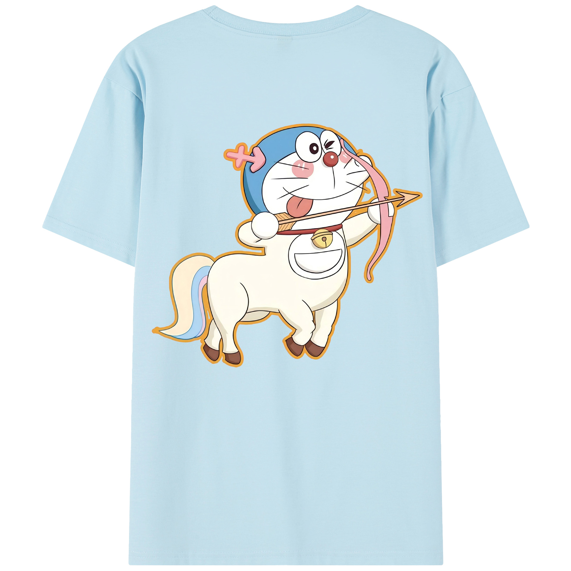 （画像用） ドラえもん Doraemon 綿100％半袖Tシャツ（背面プリント）